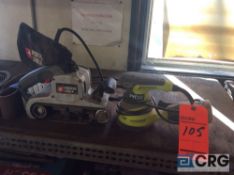 Lot of (2) asst sanders including, Porter and Cable 3” x 9” electric belt sander and Ryobi 5”