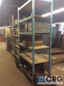 Lot of (2) 48” x 24” x 8’ high steel heavy duty die shelves