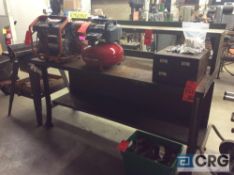 Lot of (2) 6’ steel work tables