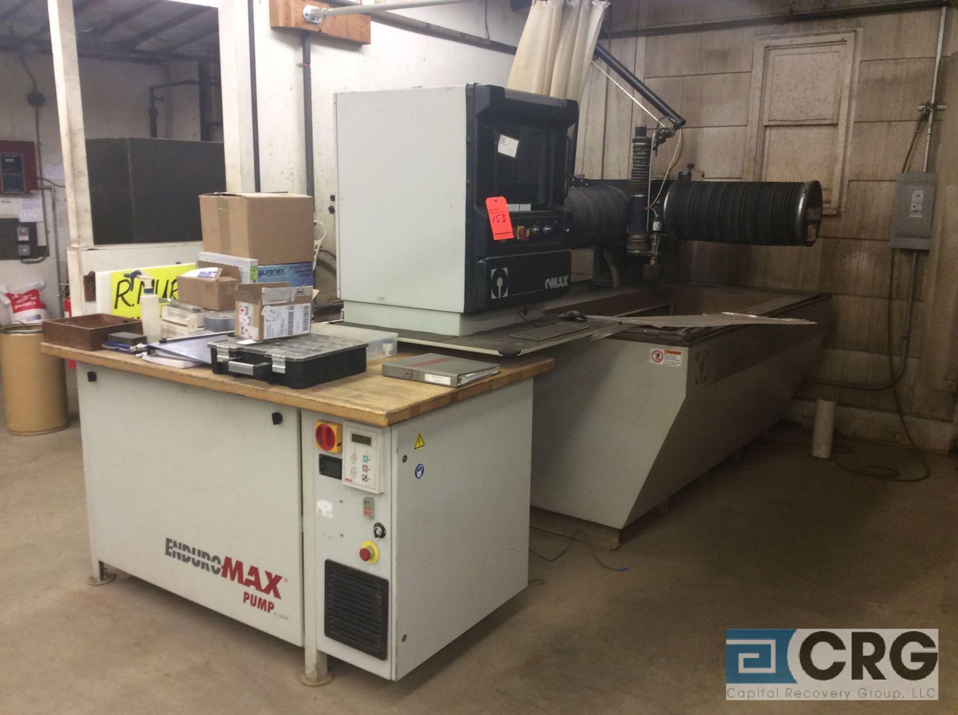 Omax waterjet mn 2652, sn A512008, with CNC control DRO, Enduro Max pump with digital control, 30” x