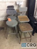 Lot of (6) asst shop stools