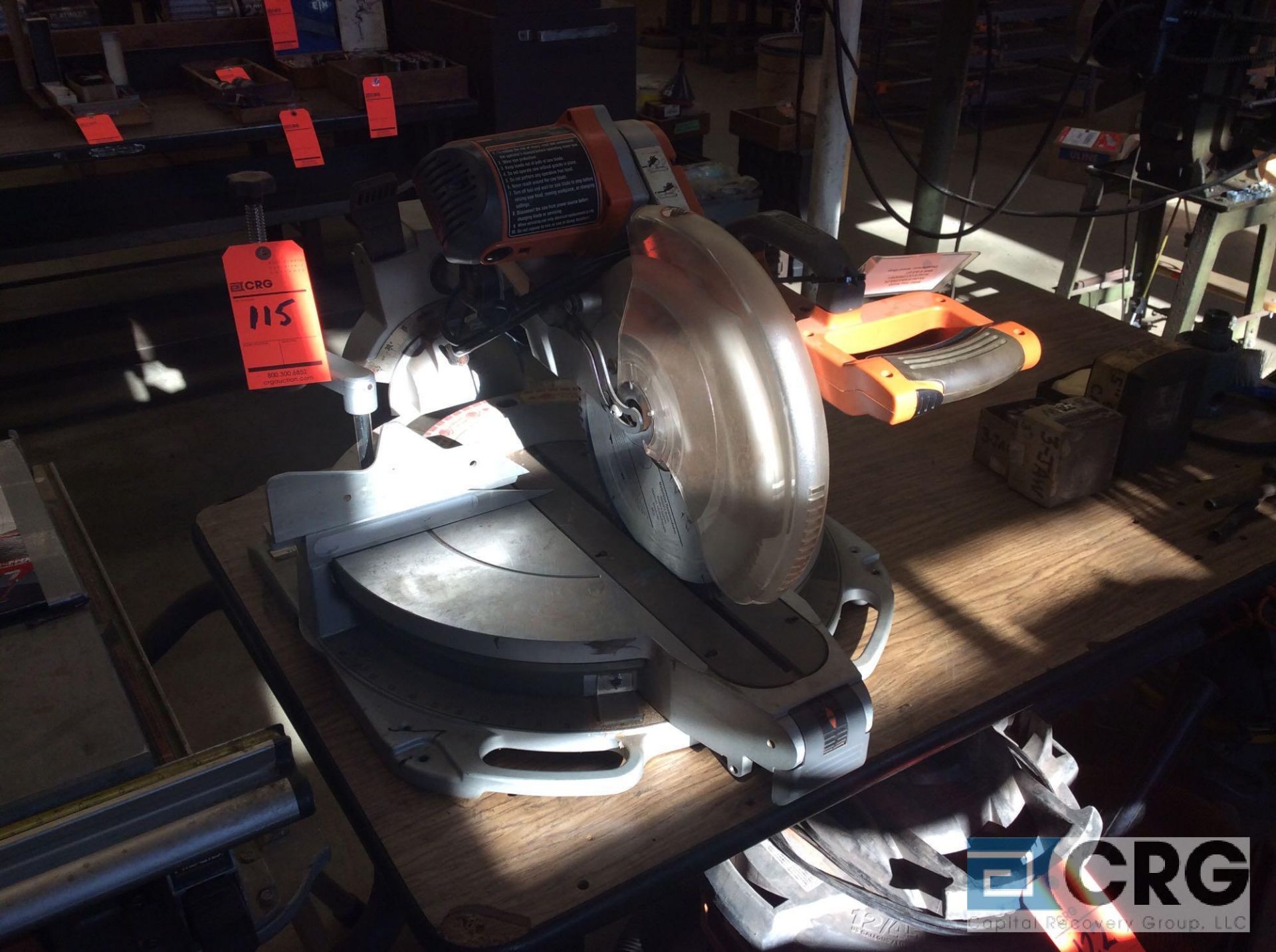 Ridgid 12” mitre saw, mn MS1290LZA, 4000 rpm, 1 phase