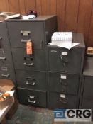 Lot of (2) fire rated file cabinets and (1) safe