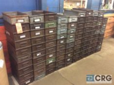 Lot of (99) steel parts bins