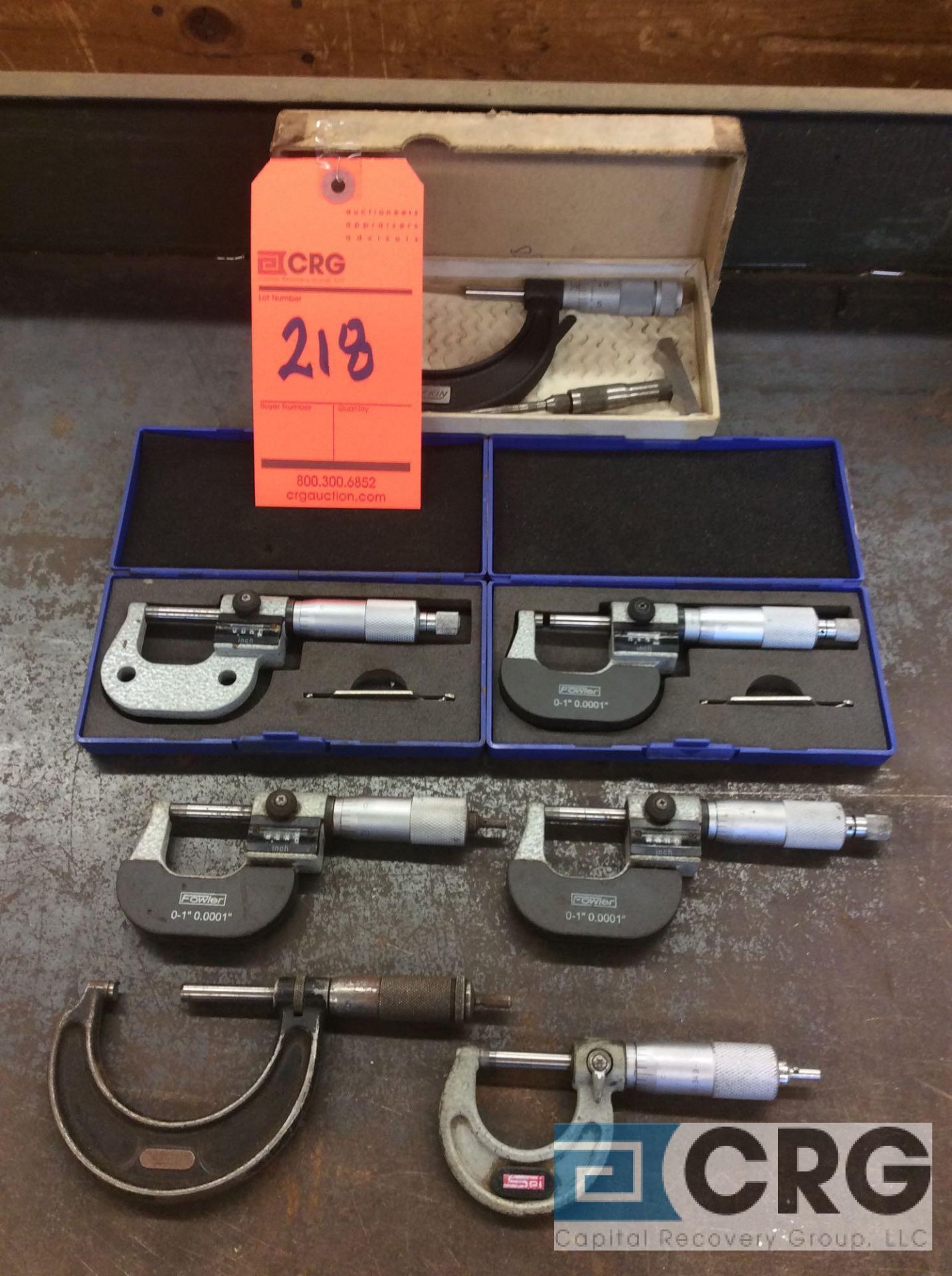 Lot of (7) asst OD micrometers, 0-1” and 2-3” max size