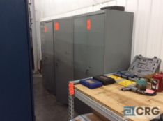 Lot of (3) 2-door metal storage cabinets