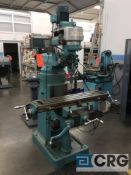 Enco vertical milling machine, 3 Hp 3 PH, 78-4800 rpm, 9" X 48" T-slot table with power feed,