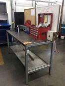 6 foot heavy duty work table and steel foremans desk