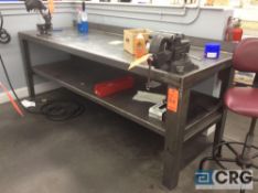 8 foot heavy duty steel work table