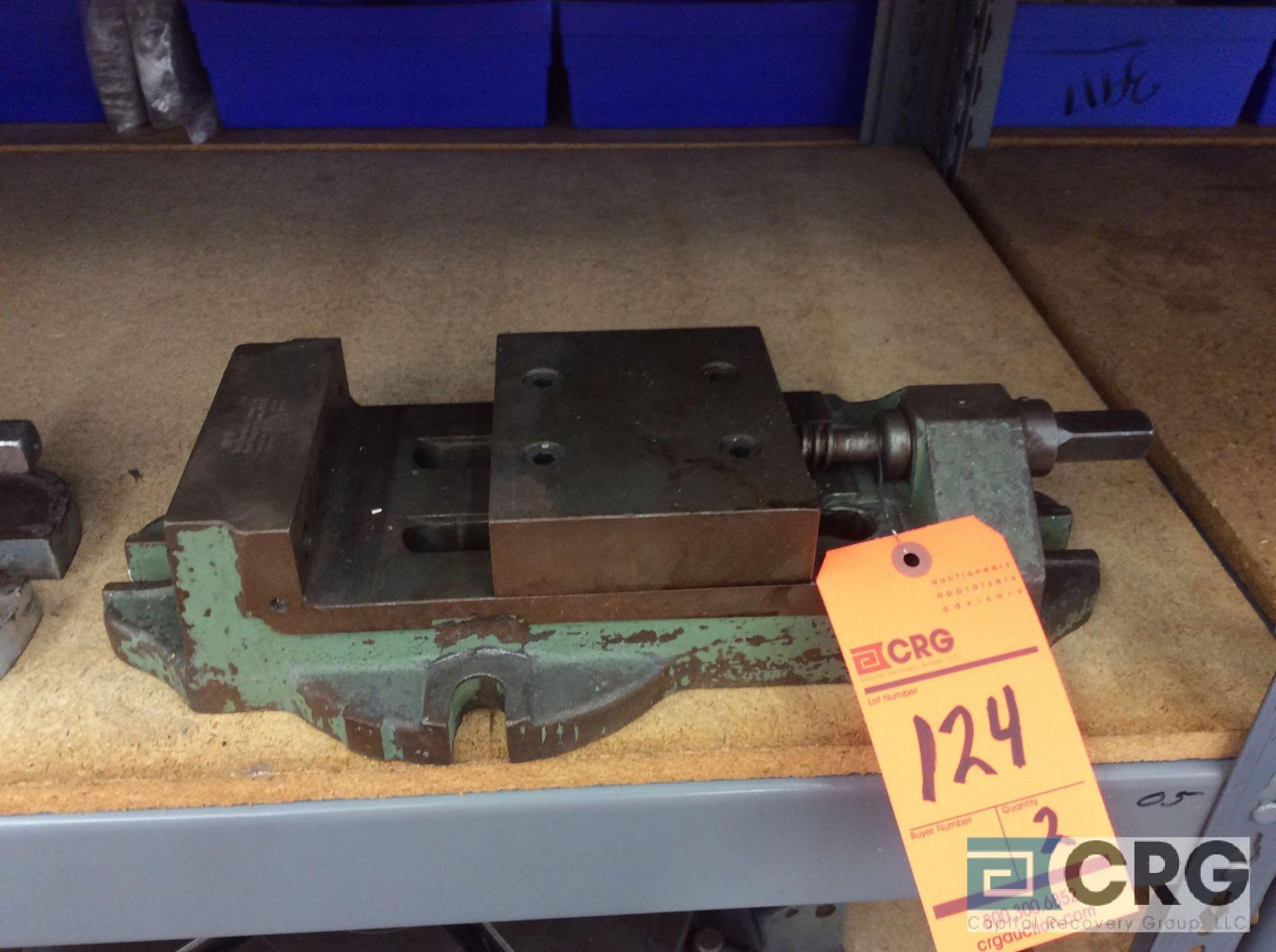 Lot of (2) 5 inch milling machine vises - Image 2 of 2