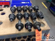 Lot of (13) asst CAT-50 collet holding tools
