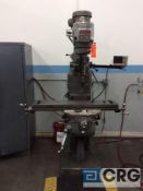 Bridgeport Series I vertical milling machine,sn 221099, 2 HP 3 PH, 9" X 42" T-slot table, Mitutoyo