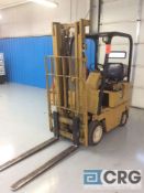 Caterpillar forklift, propane, 2750 lb capacity, 130 inch lift, 2 stage mast, 7 foot high mast,