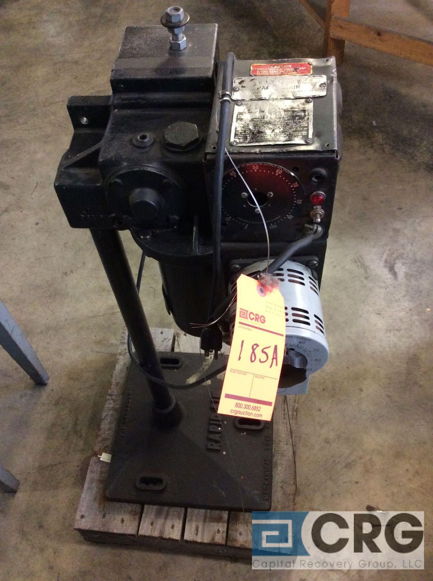 Rapid Aire coil unwinder/feeder, model NA, serial 472?, with roll feeder.