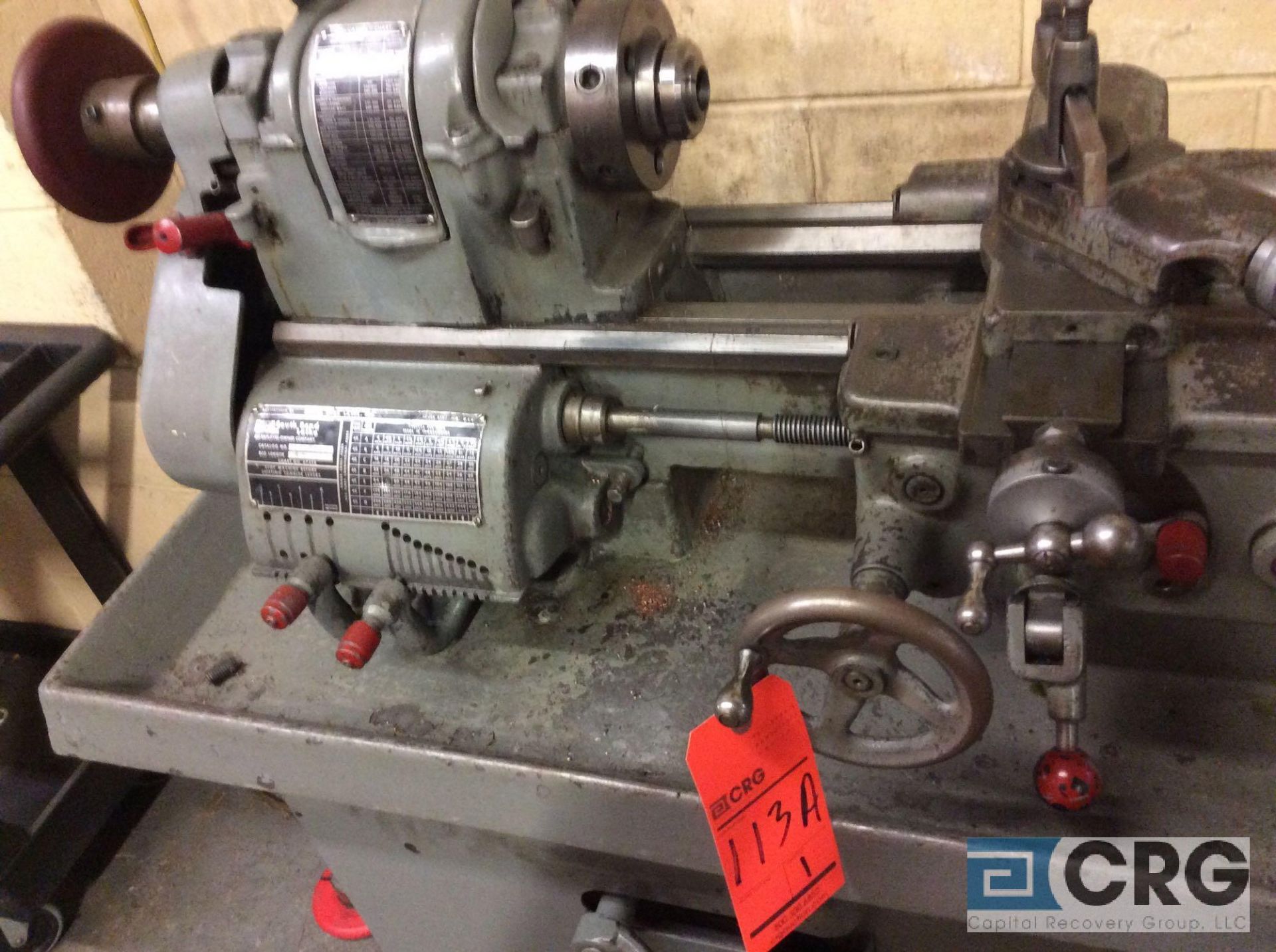 South bend tool room lathe, model CL0187RB, serial 22583R, 11 inch x 38 inch BC, compound slide - Image 2 of 6