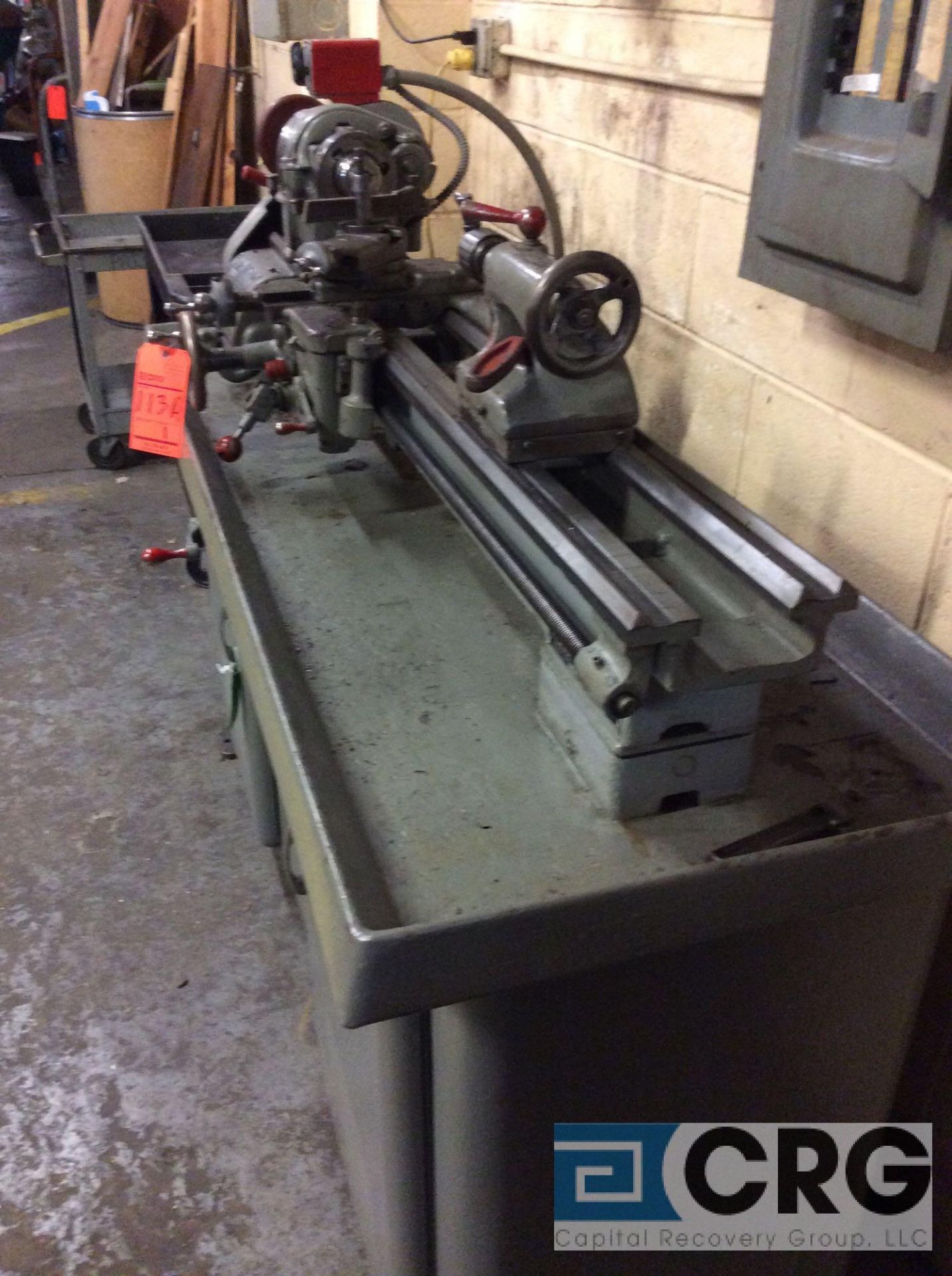 South bend tool room lathe, model CL0187RB, serial 22583R, 11 inch x 38 inch BC, compound slide - Image 6 of 6