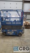 Genie electric scissor lift, 500 lb. platform capacity, 250 lb. platform capacity extended, 19 ft.