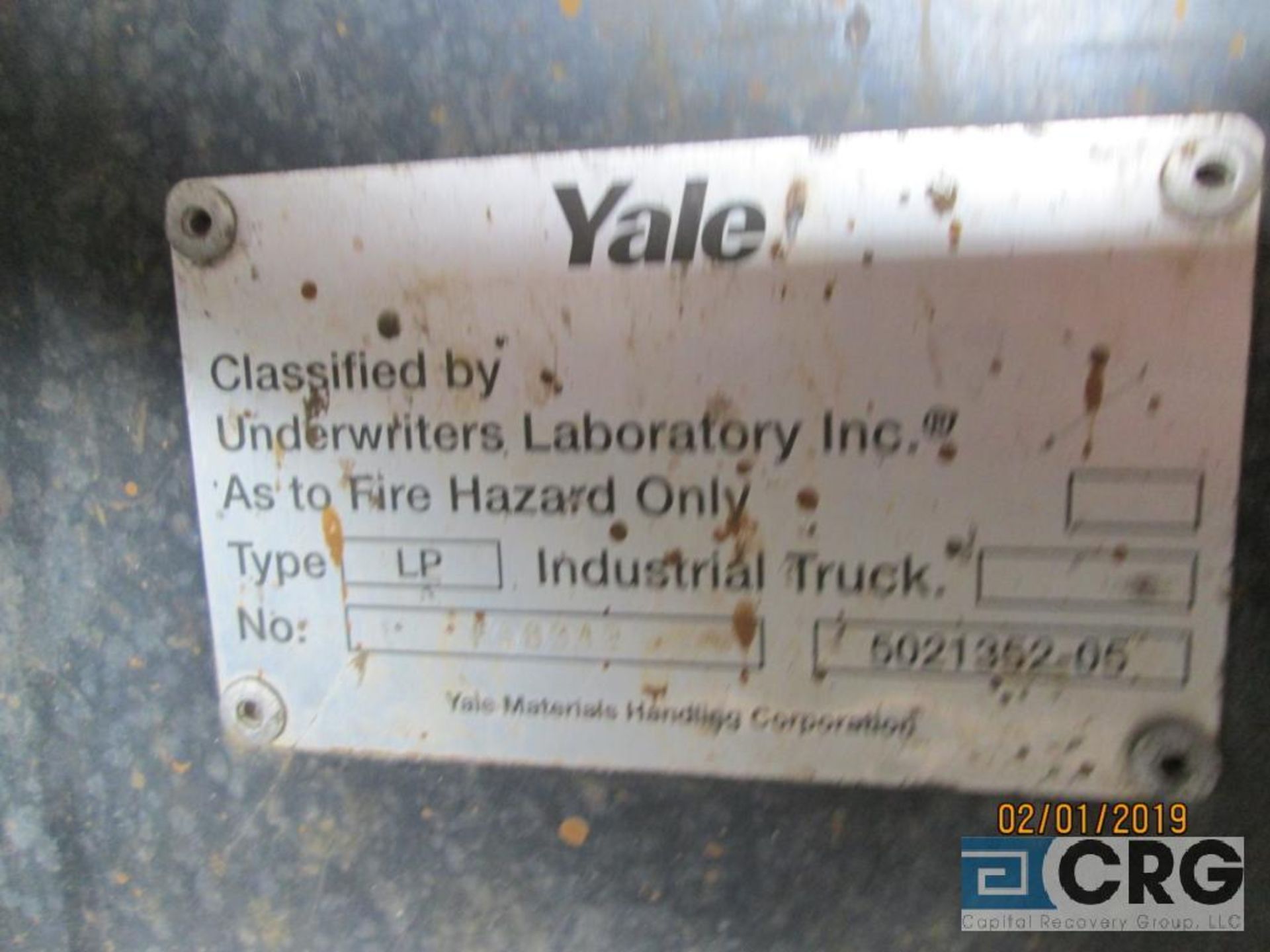 2004 Yale 11K forklift, propane, 9,837 hours, stock # 11FL-04-1257, m/n GP120MJNGF113, s/n - Image 9 of 9