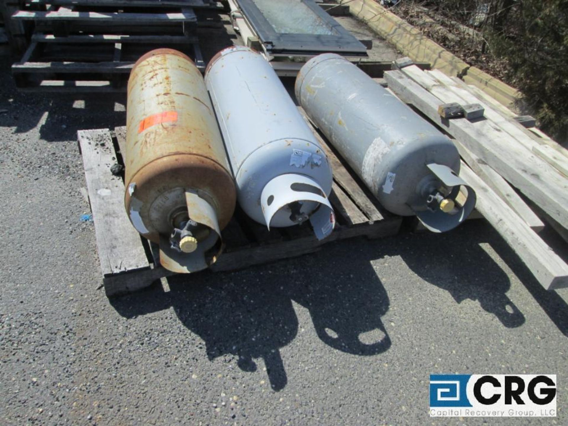 Lot of (3) 60 lb. propane tanks (empty)