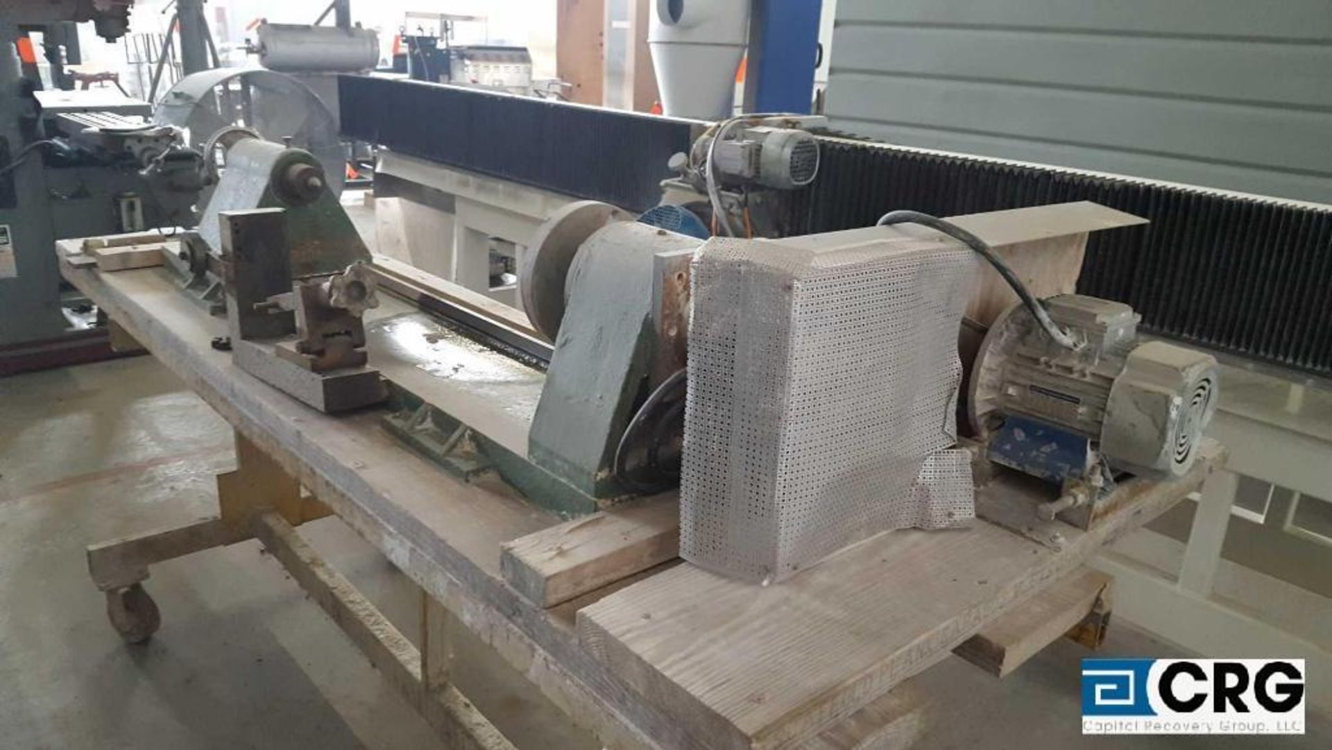 Custom, portable lathe, 16 inch swing x 32 inch BC, 3 ph., with table, Stonequest personnel may load - Image 2 of 2