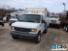 2005 Ford E350 box van, SA, AT, with 10' box body with roll up rear door, AM/FM cassette stereo,