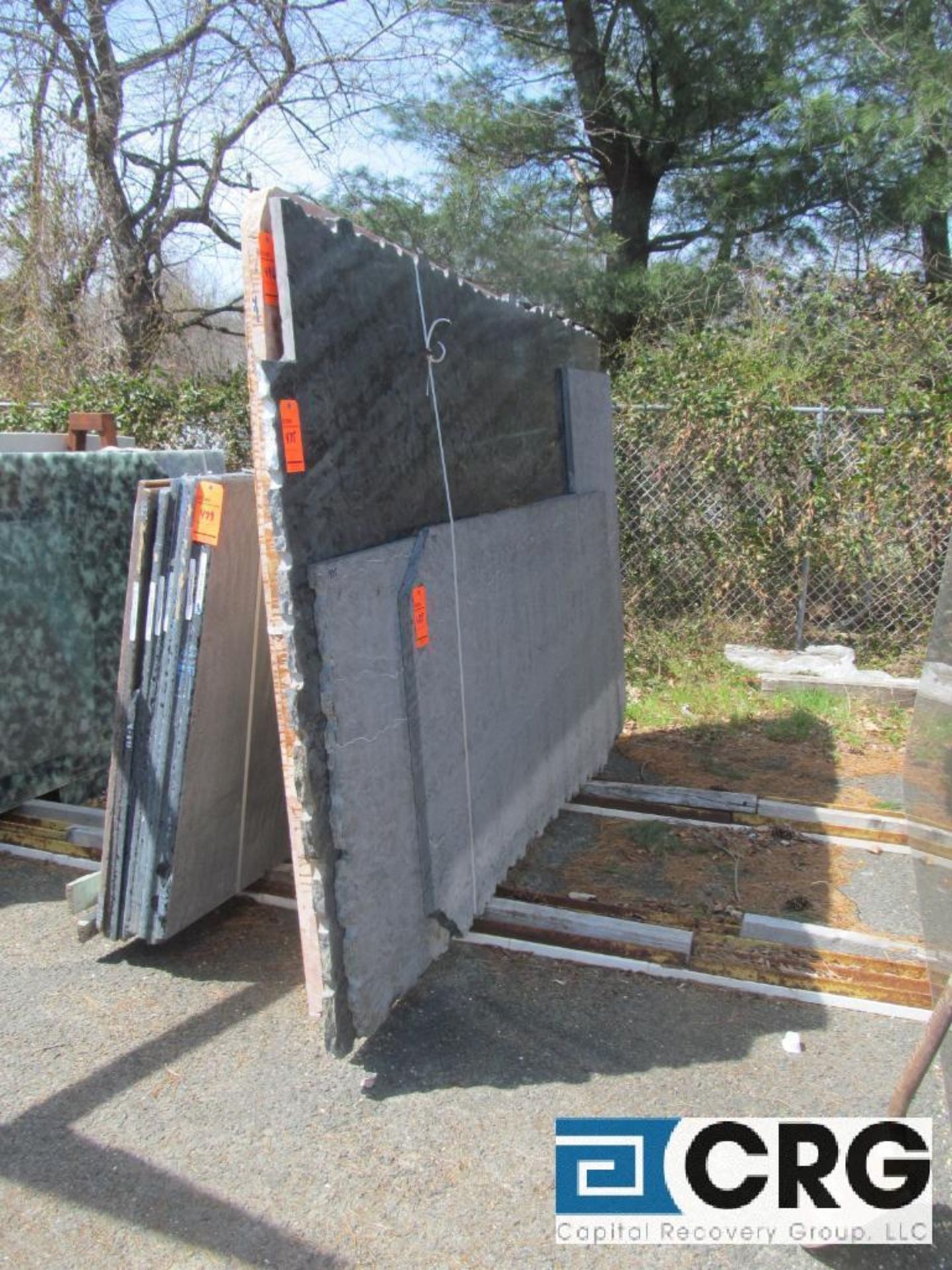 Lot of (3) assorted granite, (1) Matrix polished granite, 1 1/4 x 113 x 72, (1) Matrix leather - Image 2 of 2