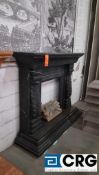 Marble fireplace, Nero Marquina 66 x 56 inches, brand new