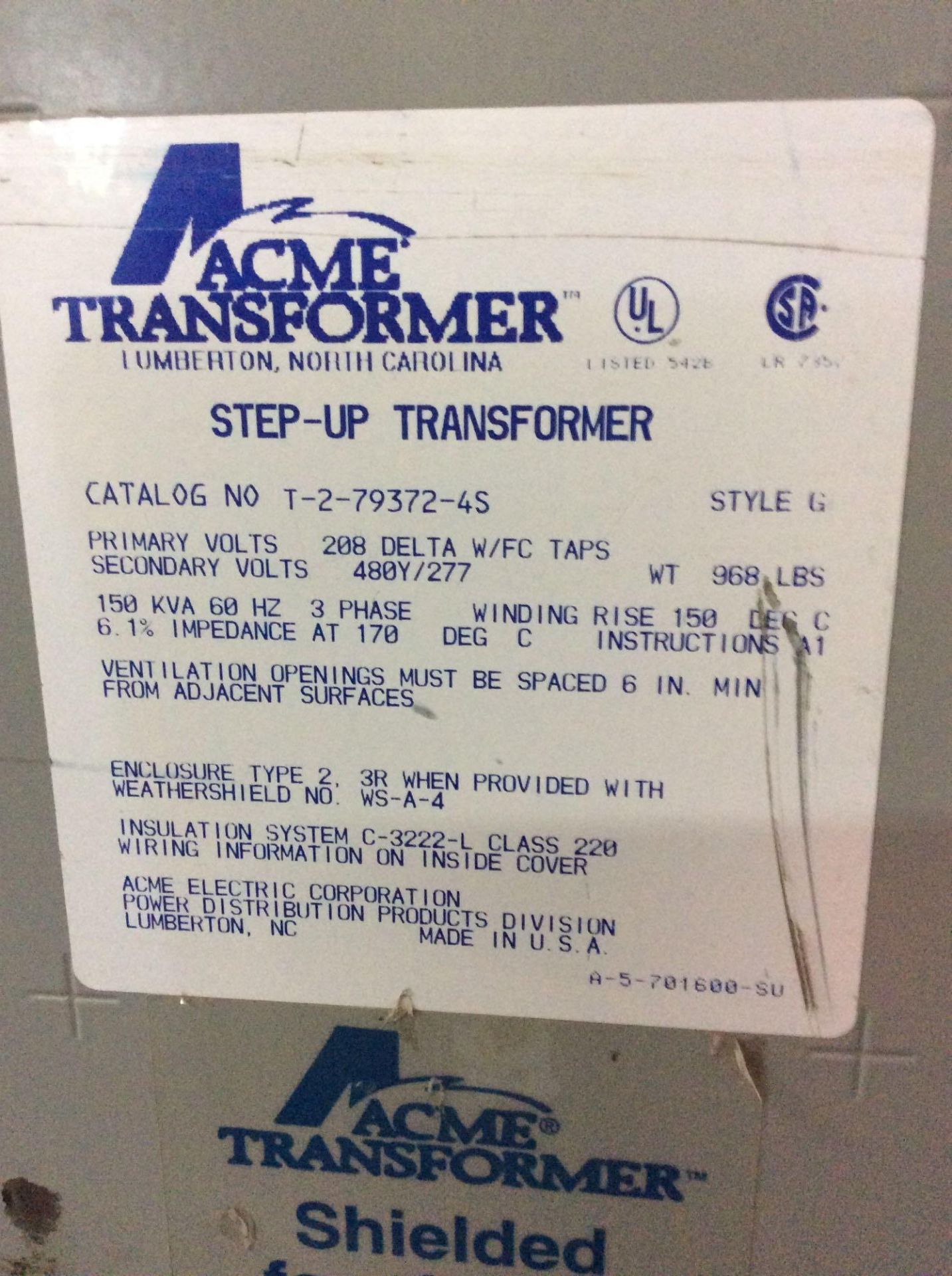 Acme transformer, mn T-2-79372-45 - Image 2 of 2