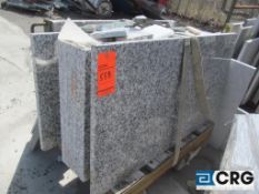 Lot of (18) pieces, 1 1/4 polished edge granite, Metal Crate extra $50.00