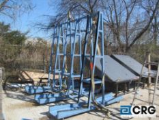 Lot of assorted A-Frame slab stands, heavy duty, for stone or glass, Stone Quest Will load for $50.