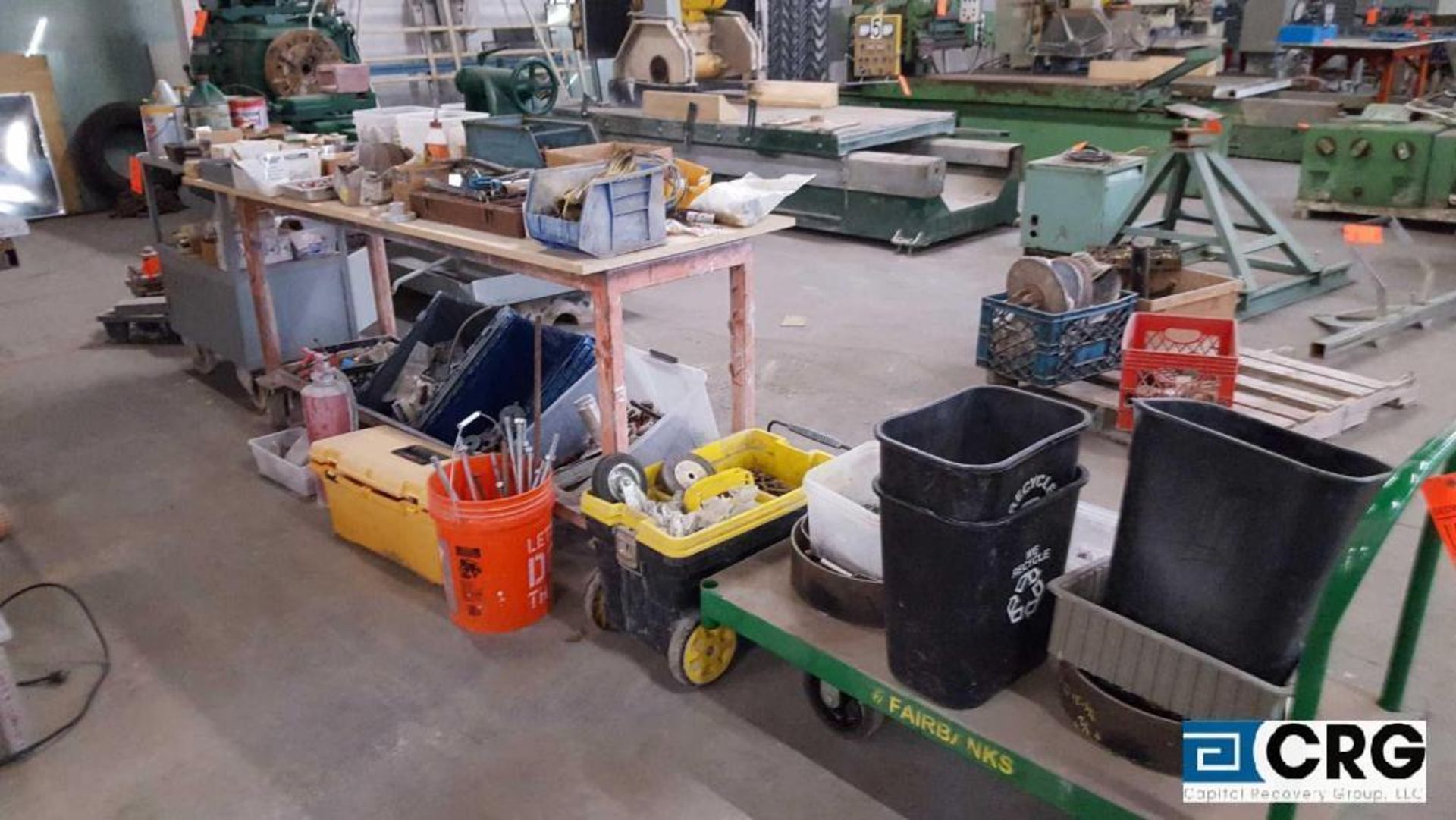 Lot of assorted hardware, shop carts, tools etc.