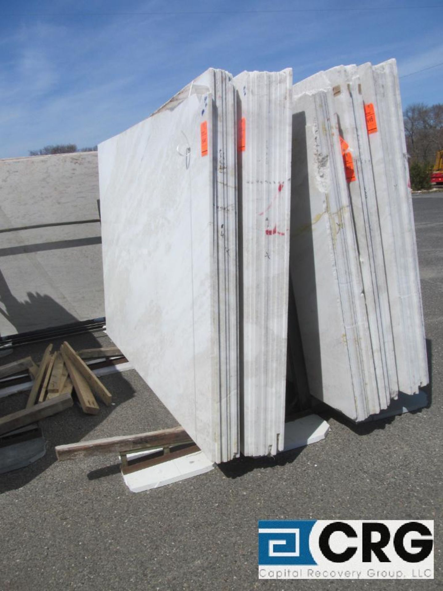 Lot of (8) Rhino white marble, 3/4 x 110 x 73 - Image 2 of 2