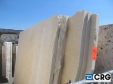 Lot of (9) 2 in. Jerusalem gold antique finish limestone slabs