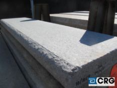 Lot of (10) stair treads granite, desert gold flame finished, 2 in. x 12 in. x 4 ft., bull nose