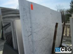 Lot of (3) white Carrera marble, 2 in. x 130 x 76