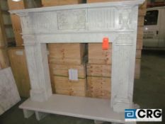 Marble fireplace, white Carrera