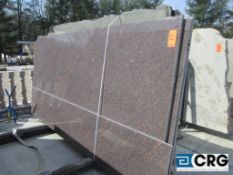 Lot of (3) Dakota mahogany granite with remnants, 1 1/4 x 135 x 64