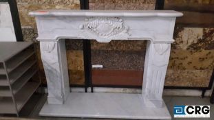 Marble fireplace, white Carrera