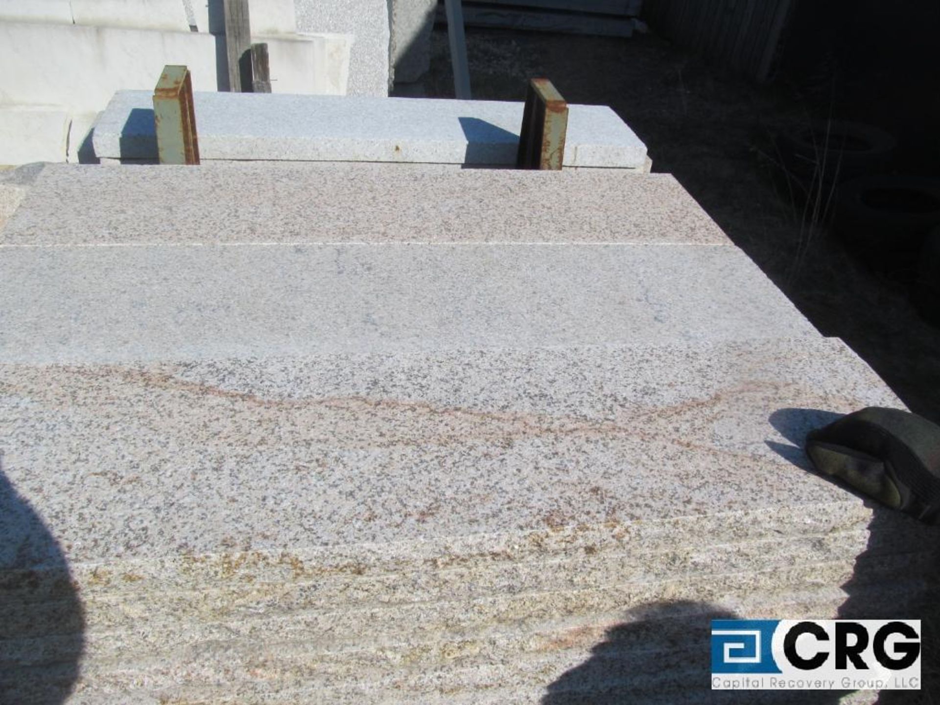 Lot of (10) stair treads granite, desert gold, 2 in. x 12 in. x 4 ft., rock face - Image 2 of 2