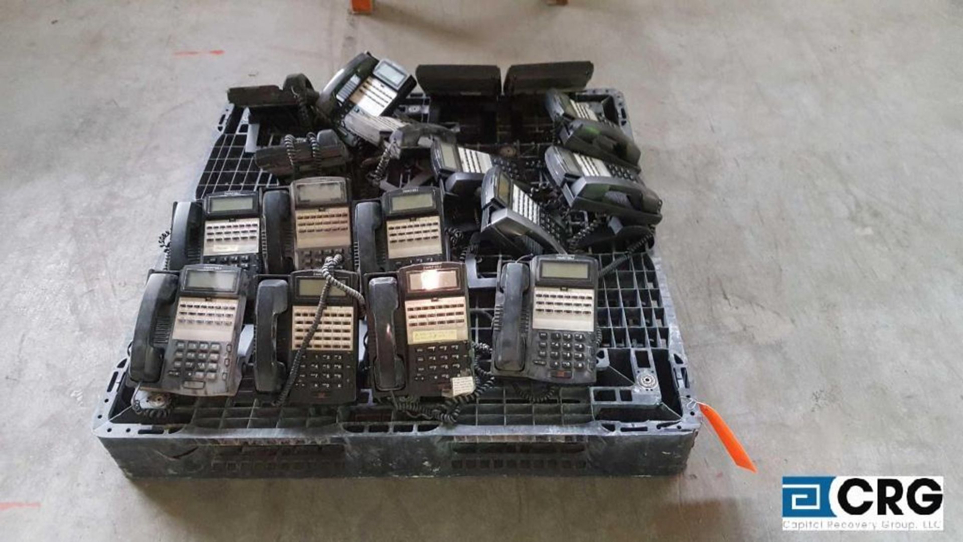Lot of assorted telephone hand sets, printer, assorted electronics s, auto lights, etc.