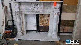 Marble fireplace, white Carrera