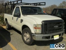 2008 Ford F250 pickup truck, AT, AC, CD stereo, with ladder rack, VIN 1FTNF20518ED50523, approximate