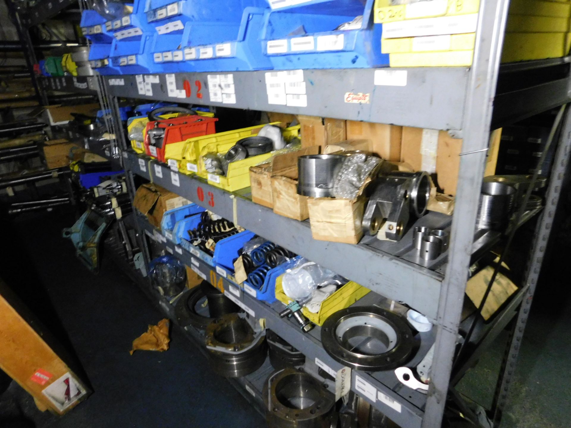 Contents of cage, part for press, shafts, gears, pulleys, hubb, shelving, racking, blocks, ready - Image 9 of 19