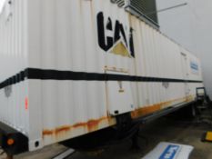 Caterpillar backup generator on tri-axle trailer, 1,100 gallon fuel tank, 3516 Caterpillar motor,