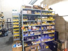 Content of cage area with electrical shafts, fuses, test desk, cantilever racking