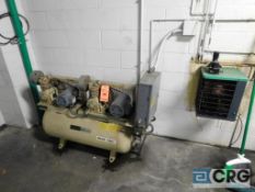 Horizontal air compressor with 3/4 HP motor with dryer