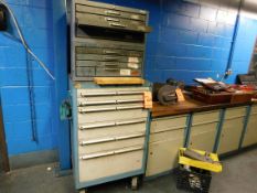 Lista 6-drawer cabinet with cutting blade reamer, drill bits