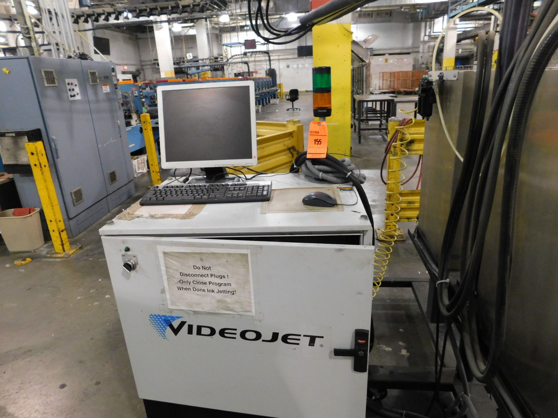 Lot of (2) Videojet Excel 270G Auto Flash Cheshire inkjet marker with control cabinet, (1)