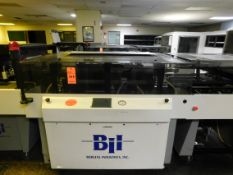 Burgess adjus. cut-off plate bender with auto feed, BWFDPL 2430, #W2747-2 and discharge BWFTF3030,