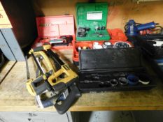Miscellaneous tooling pneumatic hammer, sander, pullers, saw horse